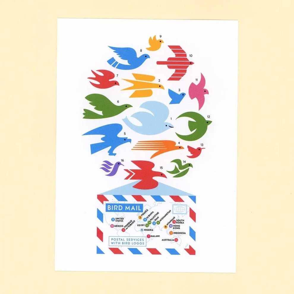 Bird Mail Postcard Print – Pigeon Post